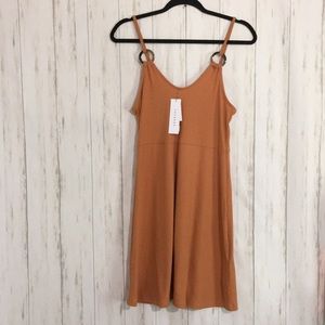 NWT topshop Orange ribbed dress 8